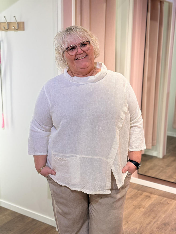 Topp Hals Offwhite