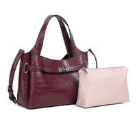Veske Ginny Shopper Bordeaux Croco