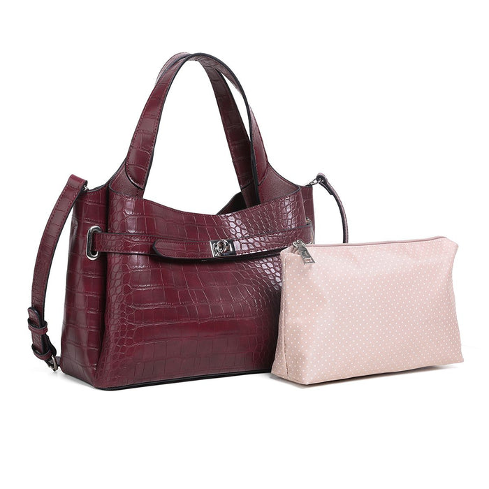 Veske Ginny Shopper Bordeaux Croco