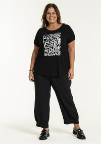 Gitte T-shirt Print Black