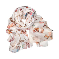 Skjerf Sommerfugl Beige/rosa