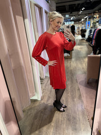 Kjole Tea Velour Red