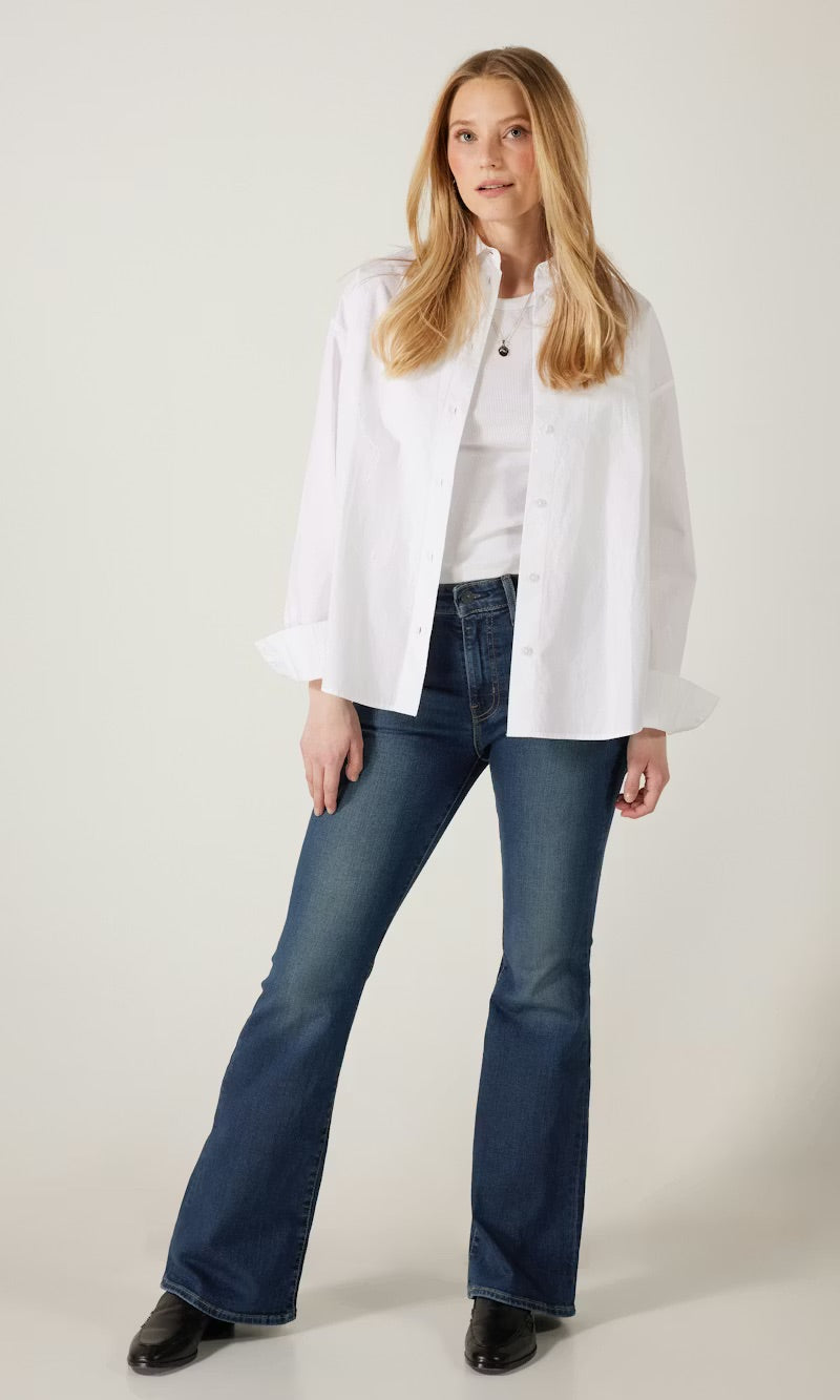 Levis 726 High Rise Flare Blue Swell