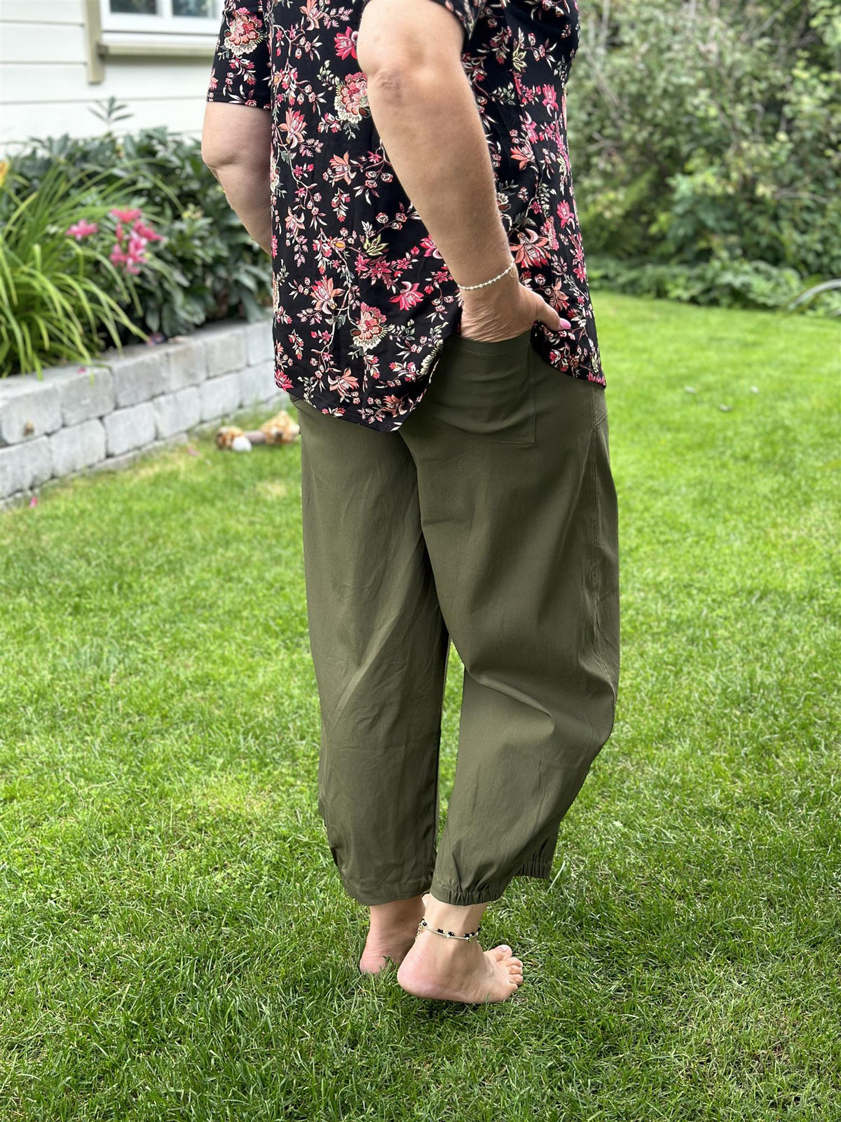 Clara Baggy Pant Oliven