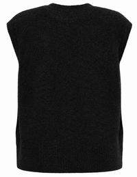 Vest Glitter Blomst - Sort