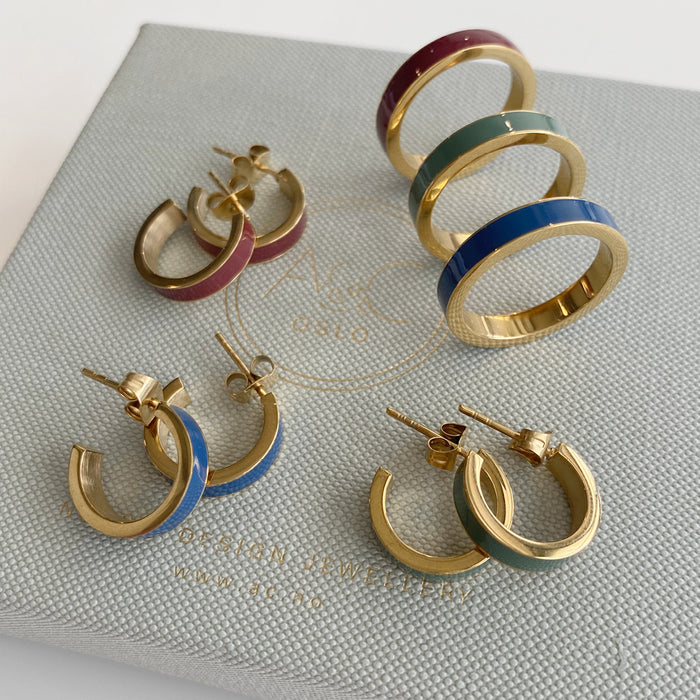 Ring, Blå emalje (53/56/59)