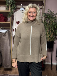 Genser Stripe - Muldvarp
