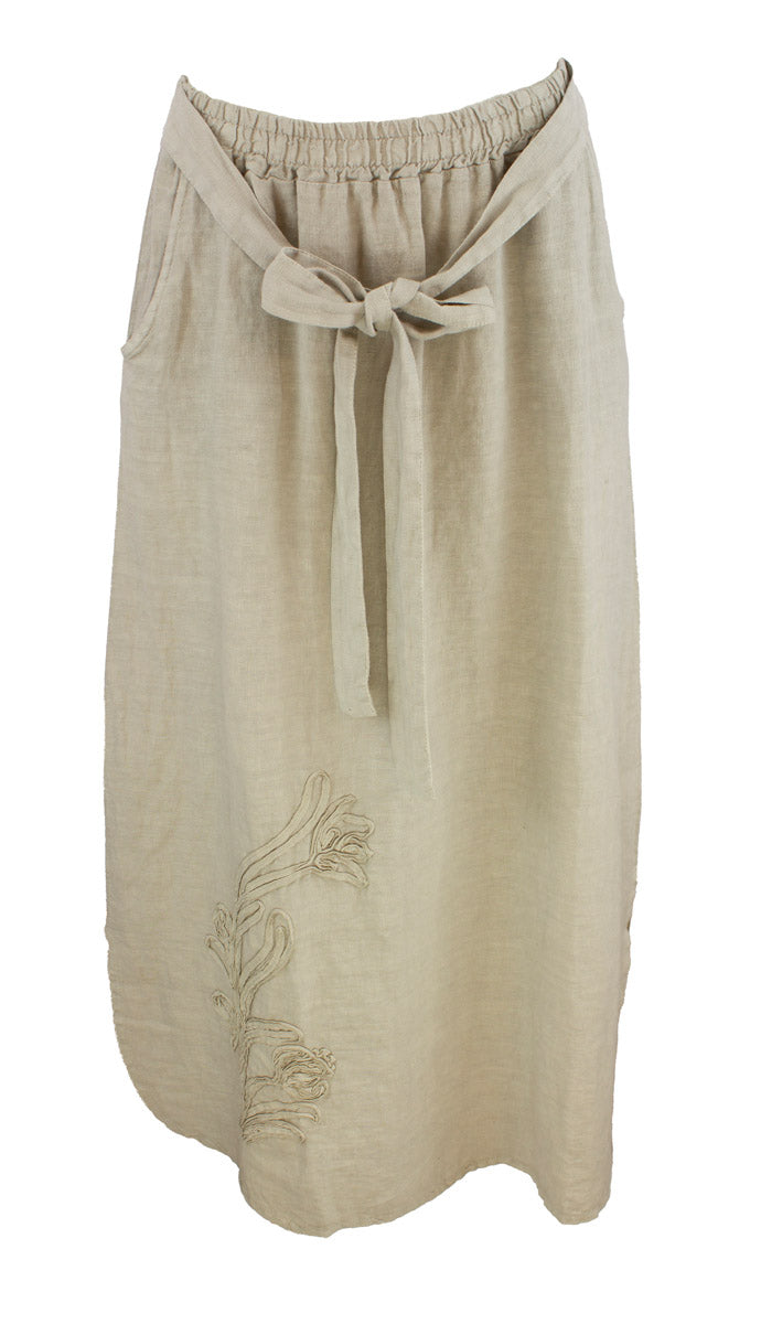 Skjørt Flower Lin, Sand