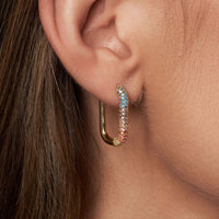 Ovale øreringer, Crystal Rainbow