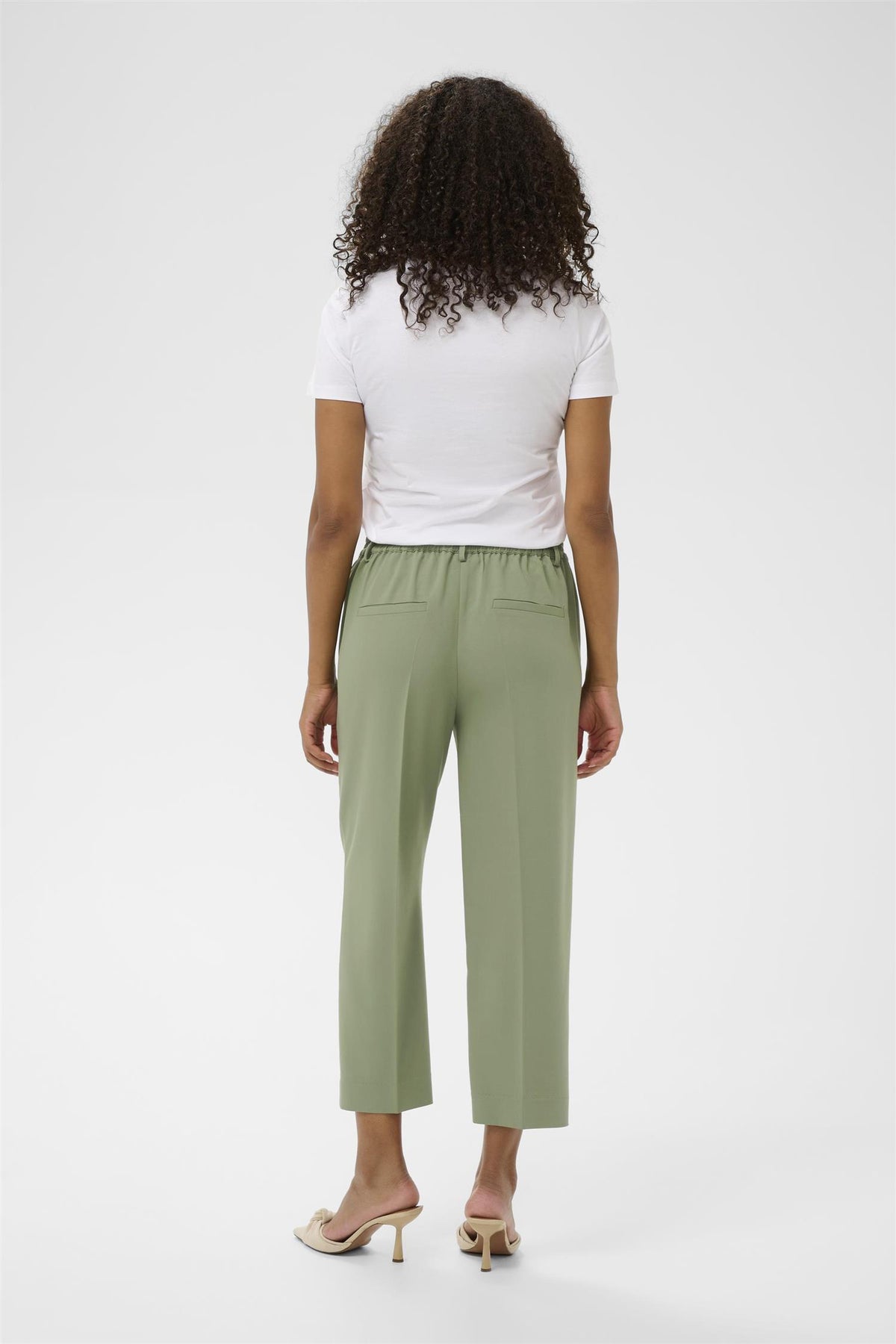 KAsakura HW Cropped Pants Sea spray