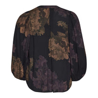 GVilde Blouse - Black with big flowers