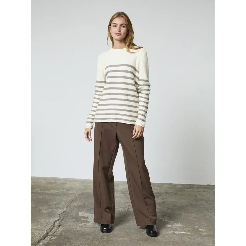 Genser Kathrine Dark Sand Stripe