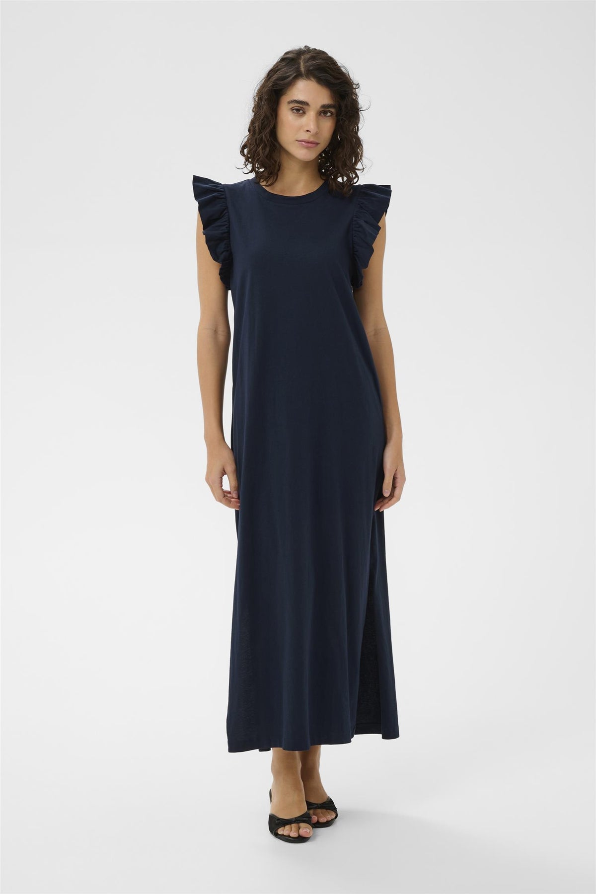 KAcelina Flounce Dress Navy