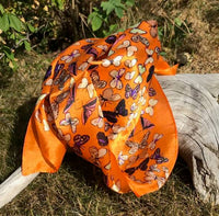 Skjerf Lite Silke, Sommerfugl Oransje