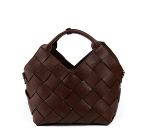 Stor flettet shopper - Brun