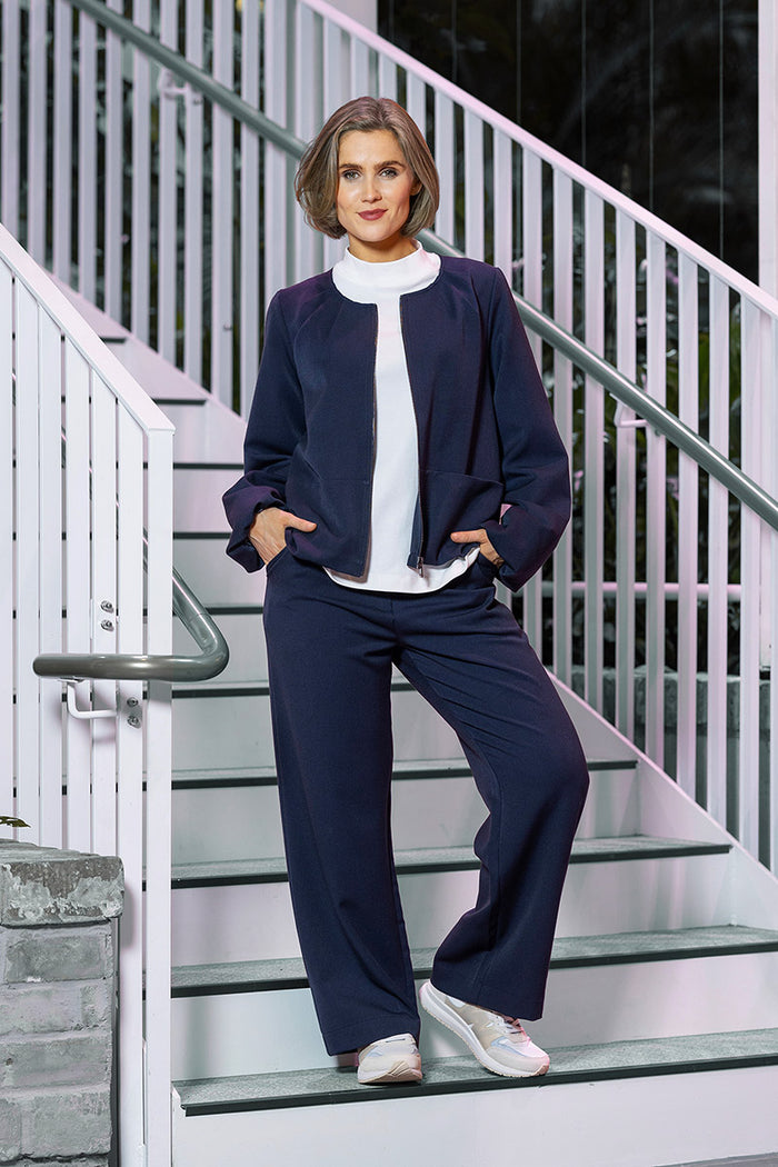 Jakke Kort Navy