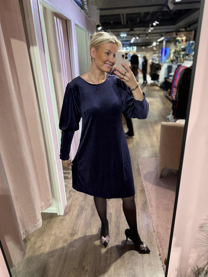 Kjole Tea Velour Navy