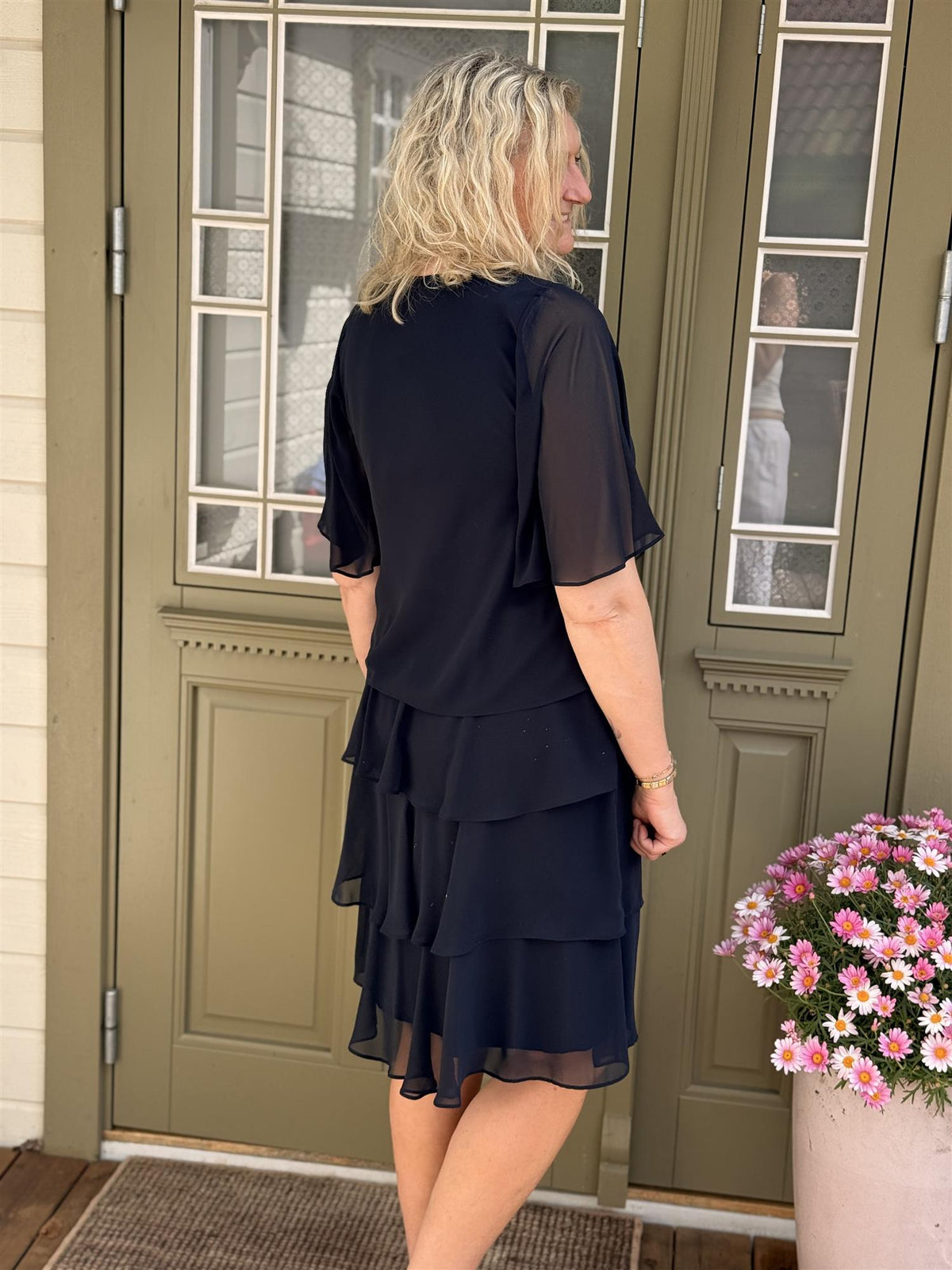 Kjole Molly Navy Kapper, Kort