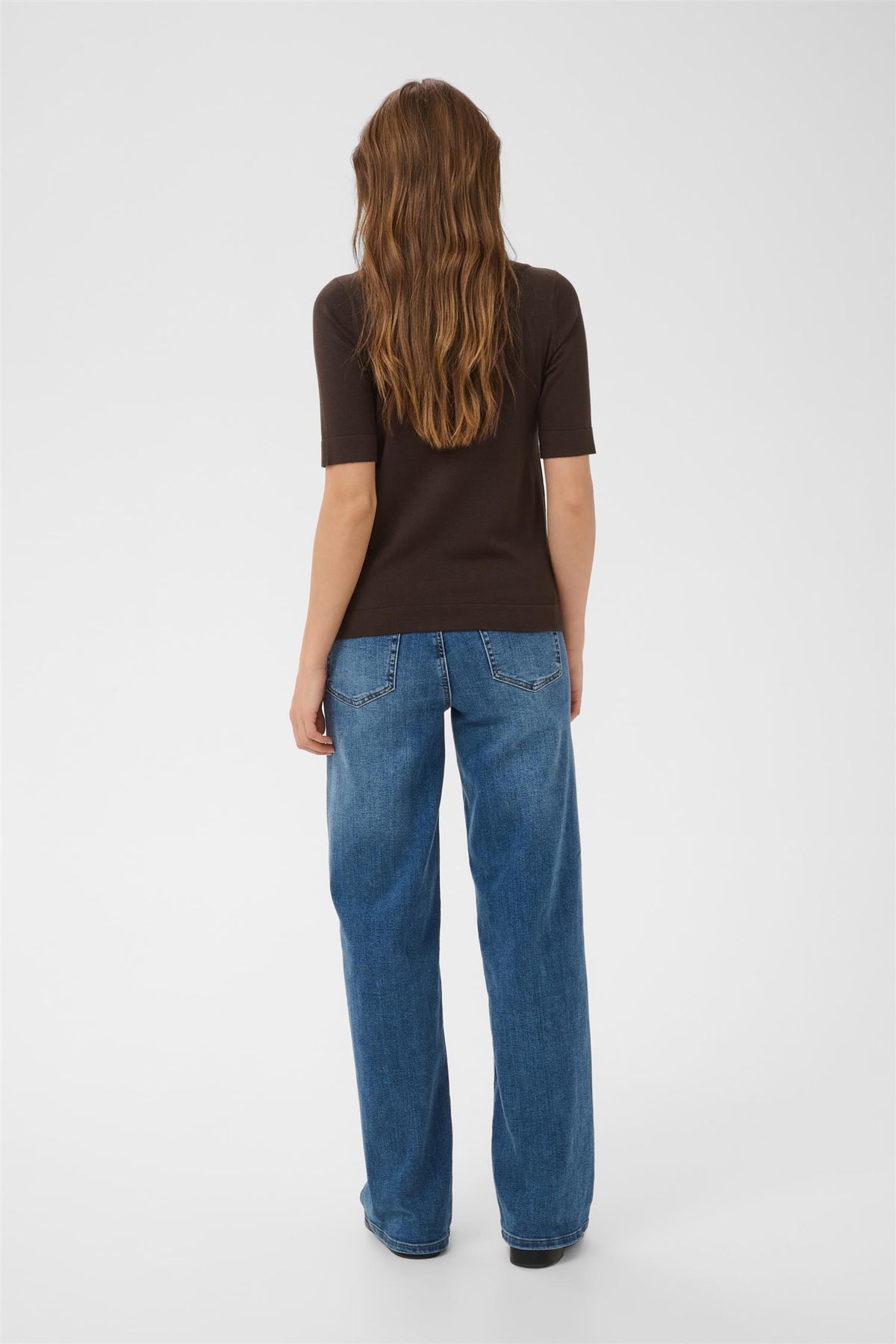 KAlizza boatneck solid Pullover Coffee Bean