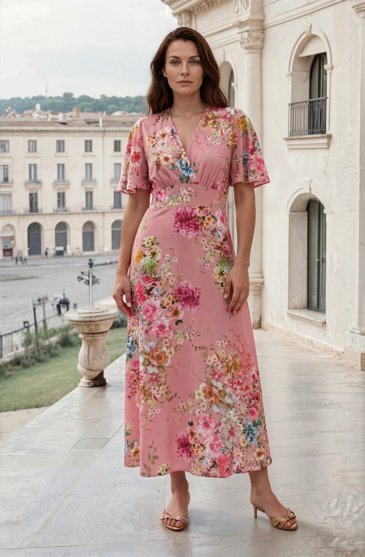 PERNILLE ROSE LONG DRESS Rose