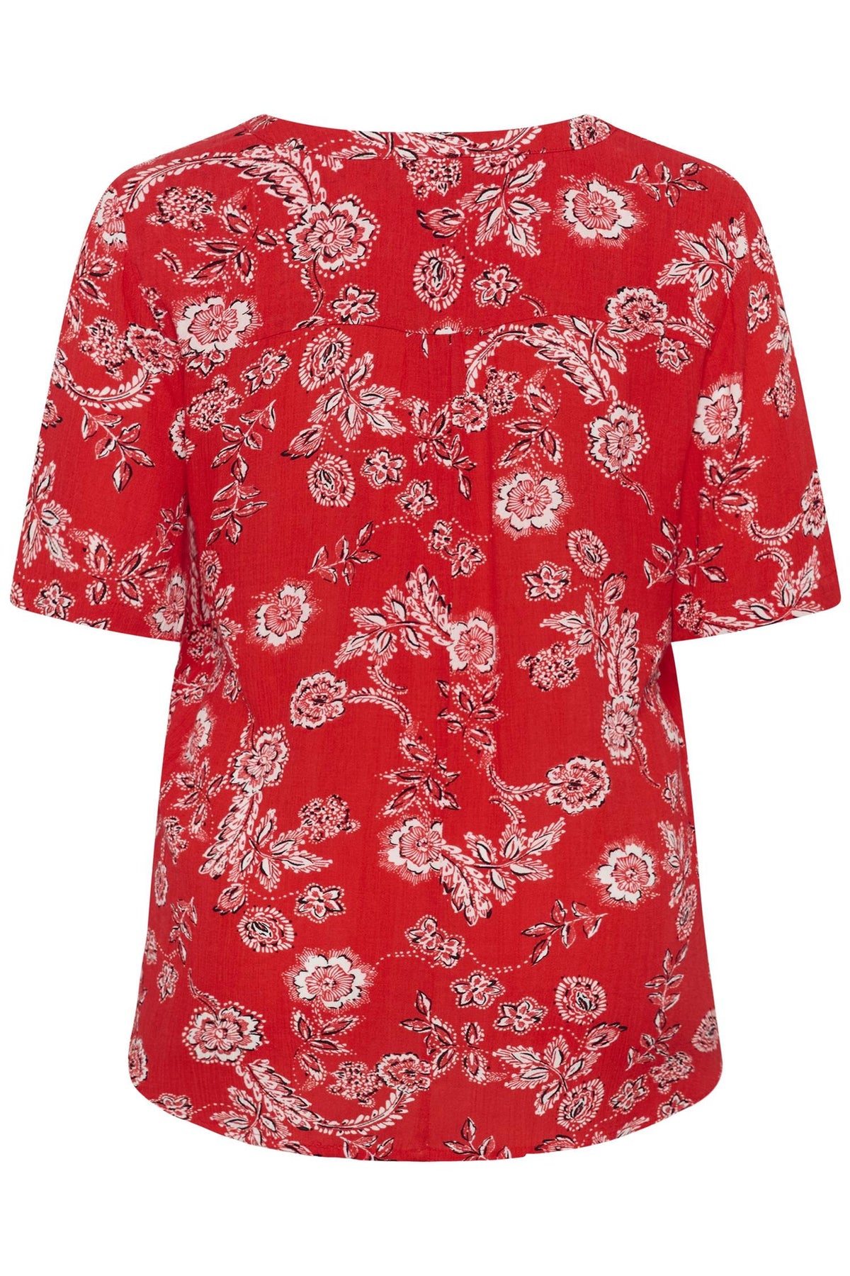 KCami SS Blouse Printed Poppy Red
