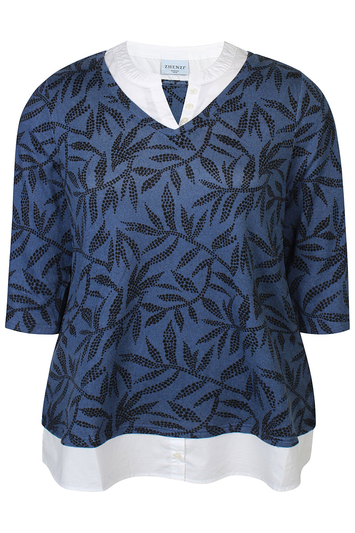 Bluse Zara True Blue
