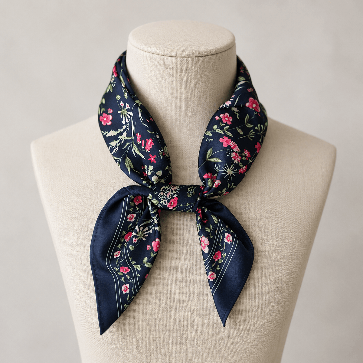 Skjerf Diz, Lite Navy Blomster