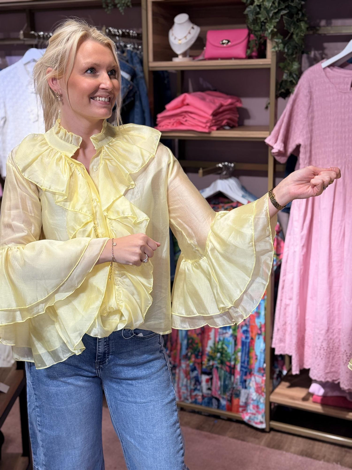Frill Blouse Yellow
