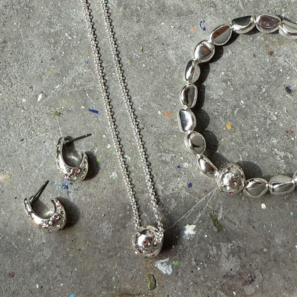 Øreringer, Shimmer Sølv