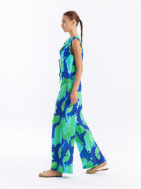Printed Linen Vest