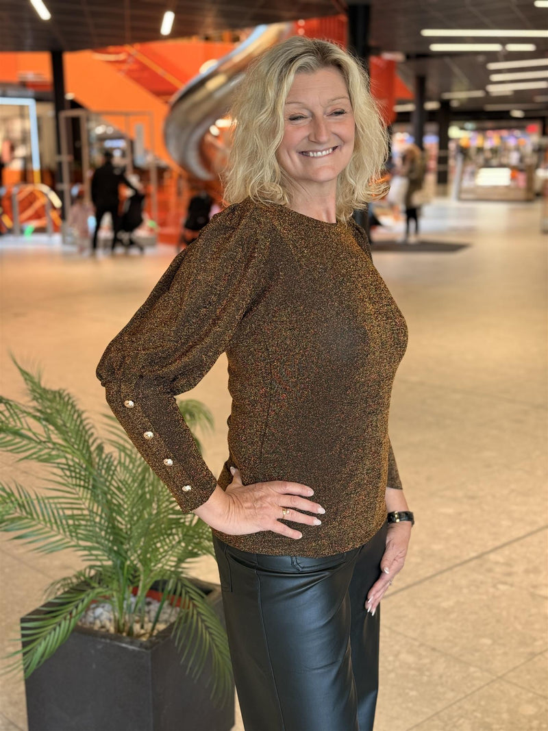 Bluse Tea Lurex Copper