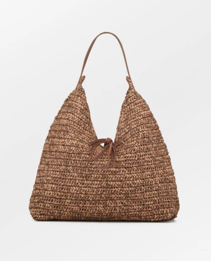 Paper Straw Siena Bag Mocha Brown