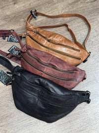 Bumbag Skinn Black w gunmetal