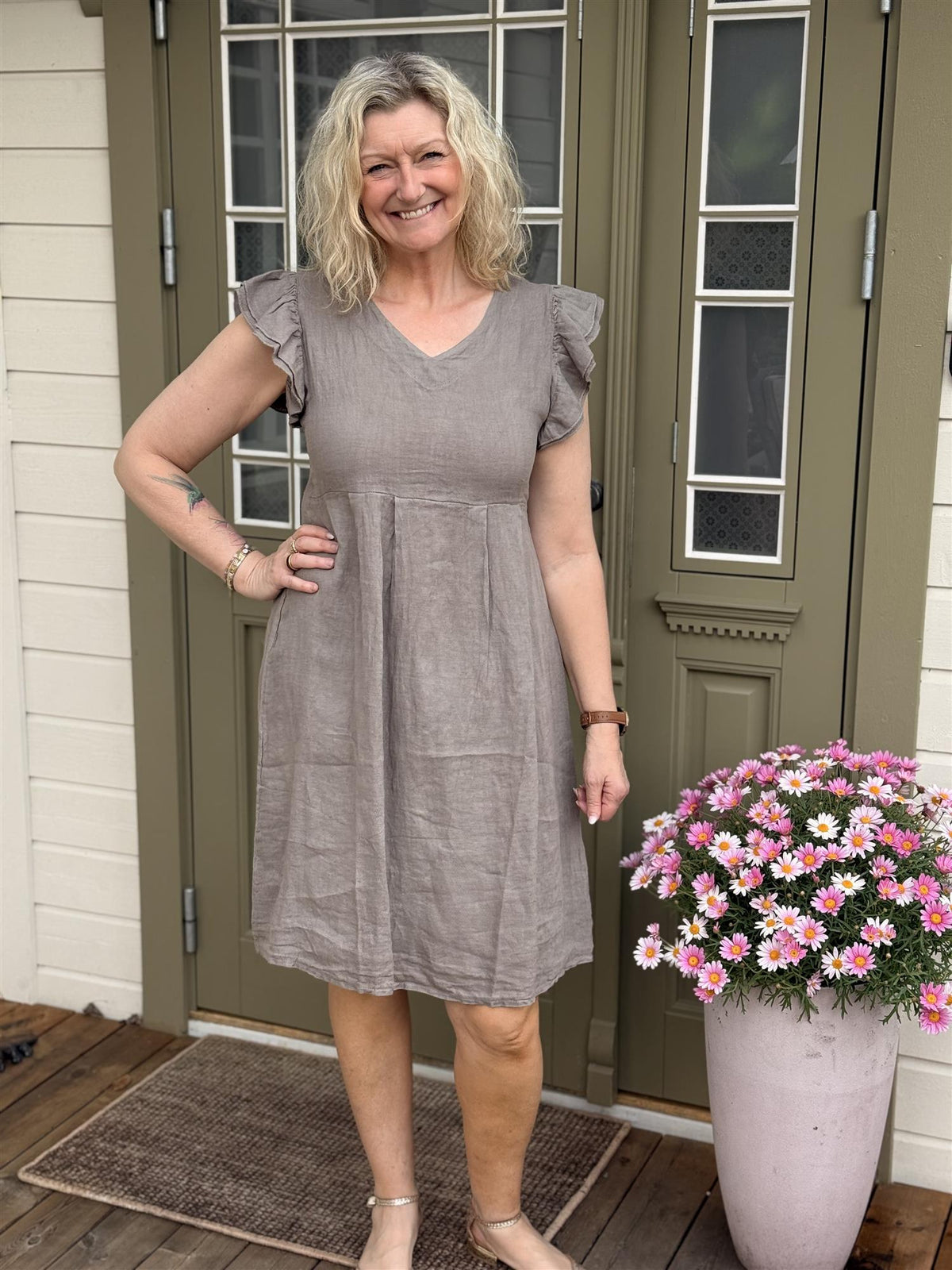 Malou Lin Dress Fango