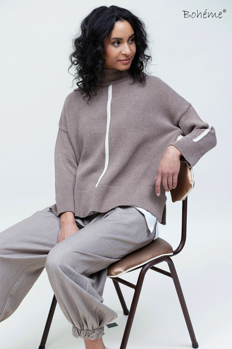 Genser Stripe - Muldvarp