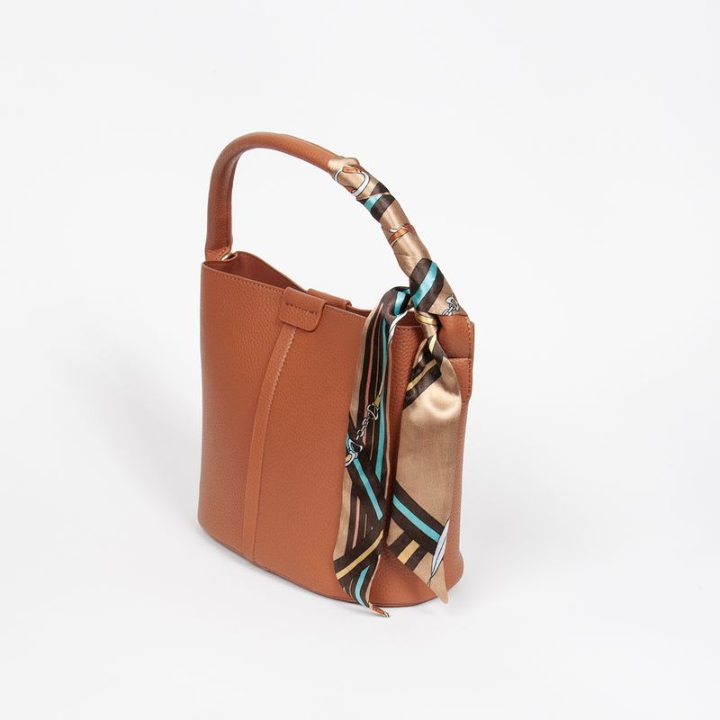Ibelin liten bucketbag - Cognac