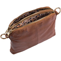 Clutch Skinn Dark Cognac