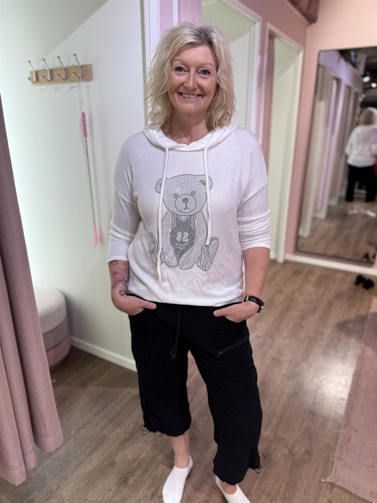 Genser Sparkling Bear Hvit