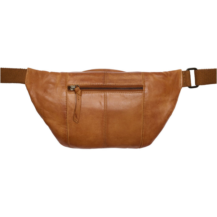 Bumbag Skinn Cognac Gunmetal
