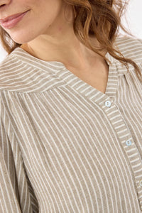 Bluse Stripe Sand