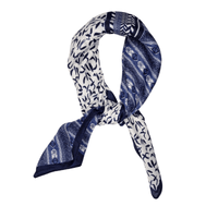 Skjerf Lite Viskose Half/Half Blue