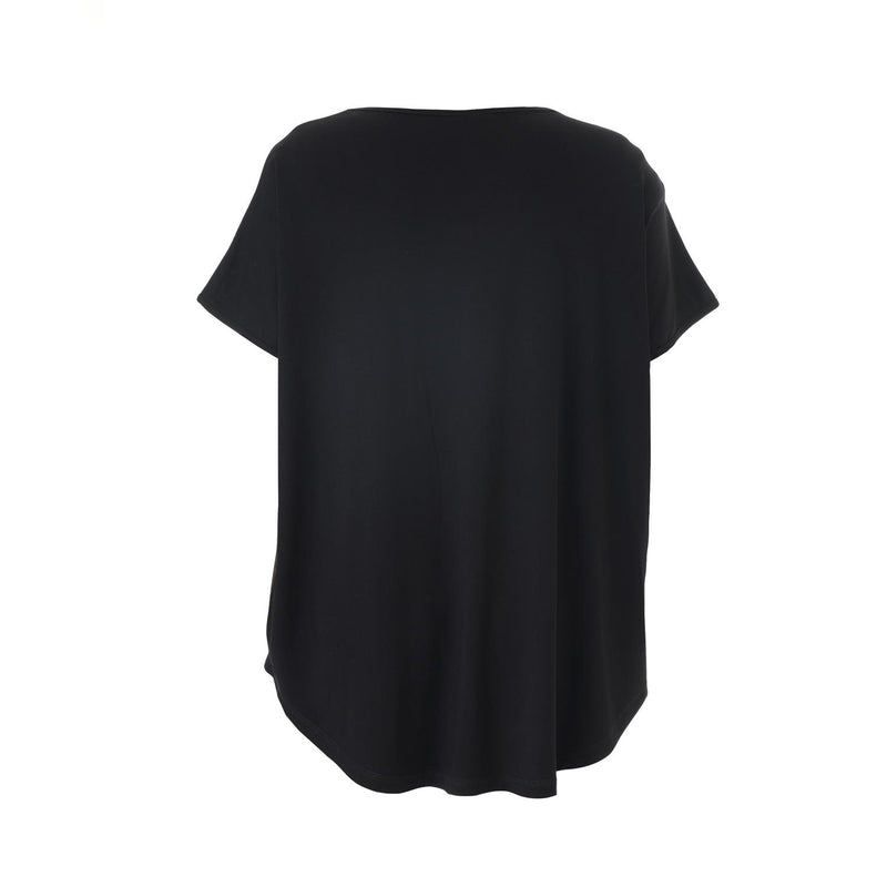 Gitte T-Shirt Black Rhinstone