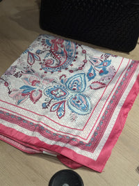 Skjerf Lite Rosa/Blå Blomster