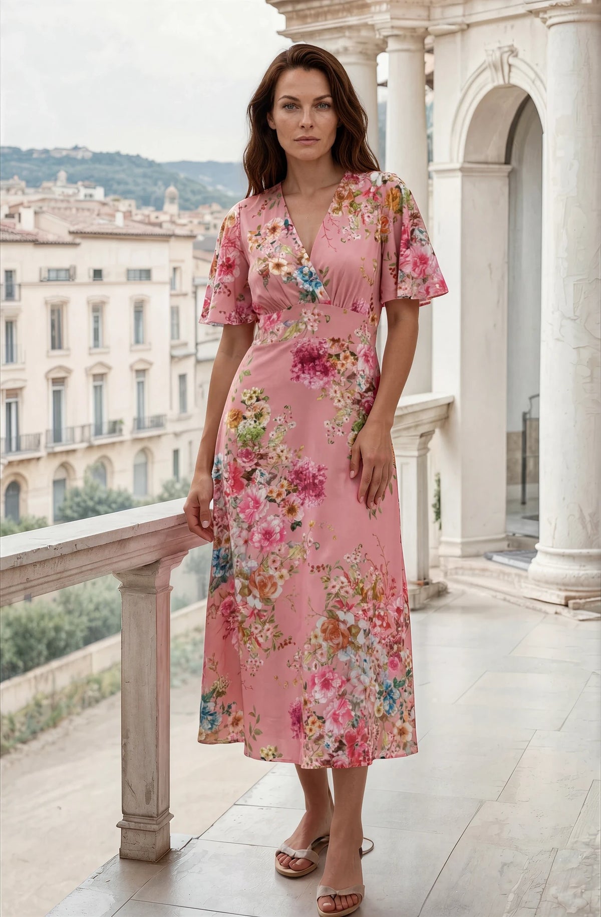 PERNILLE ROSE LONG DRESS Rose