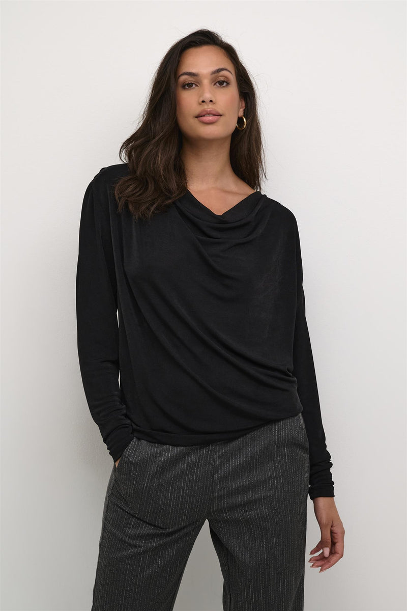 KAgina Jersey Blouse Black Deep