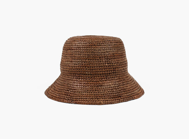 Nohr Etienne Straw Bucket Hat Brown