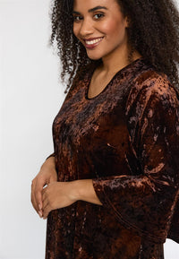 SHelda Dress Brown Velvet