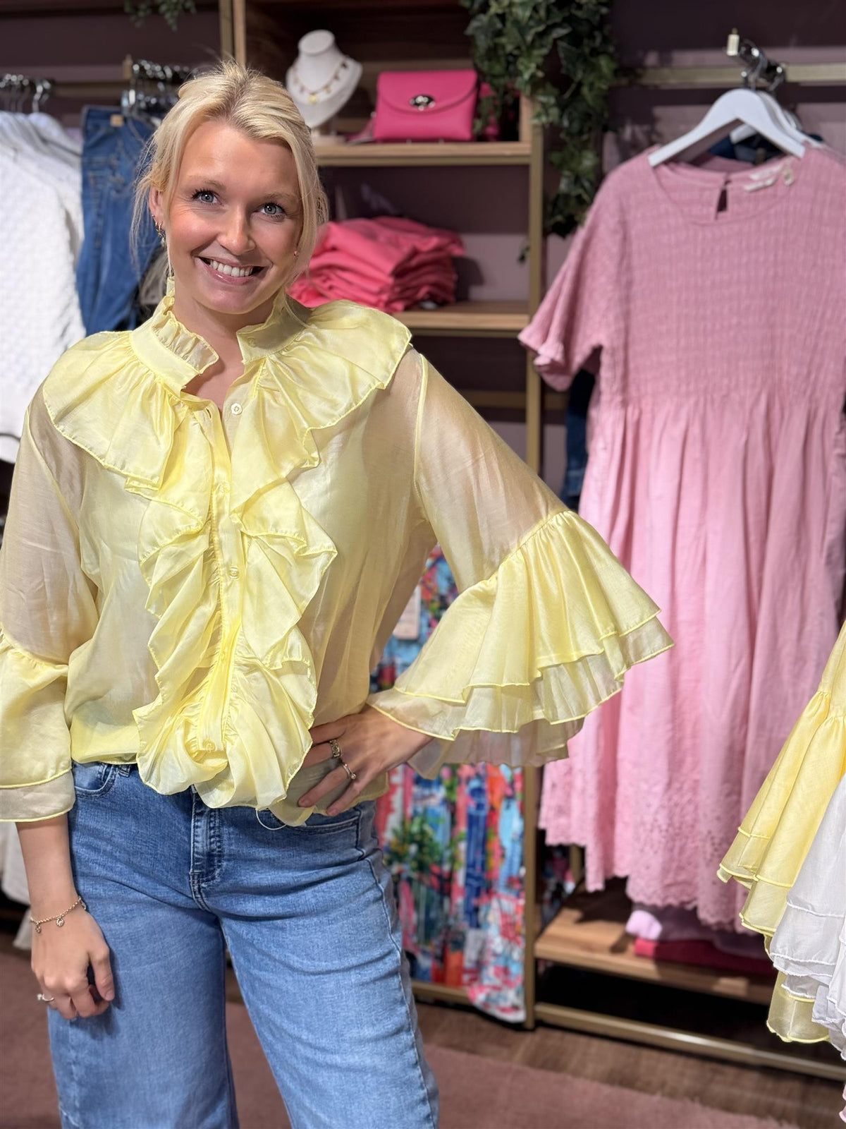 Frill Blouse Yellow