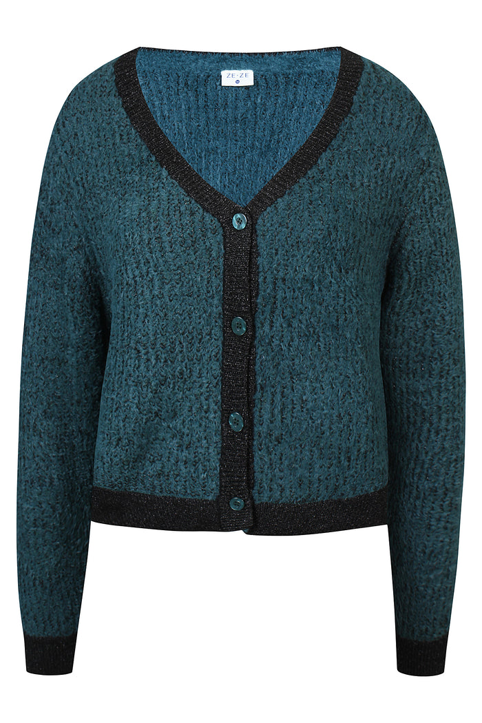 Cardigan Brit Teal Grønn