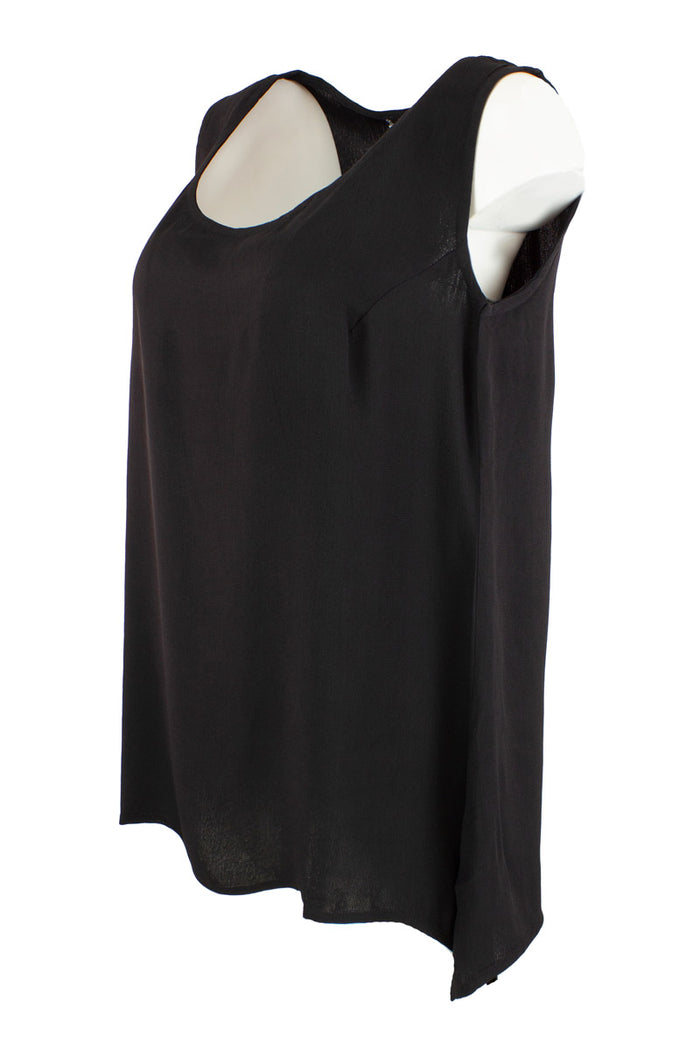 Singlet Kort Sateng, Sort AW24